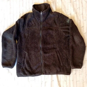 The North Face Women's Large Black Osita Plush Fleece Sherpa Full Zip Jacket